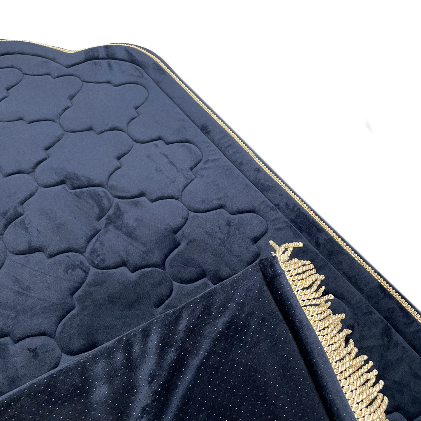 Adults Navy Blue Prayer Mat with Diamond Design (Large)