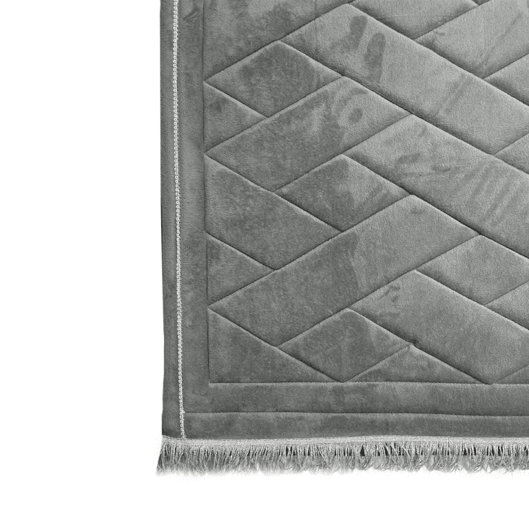 Adults Grey Prayer Mat with Tulip Design (Medium)