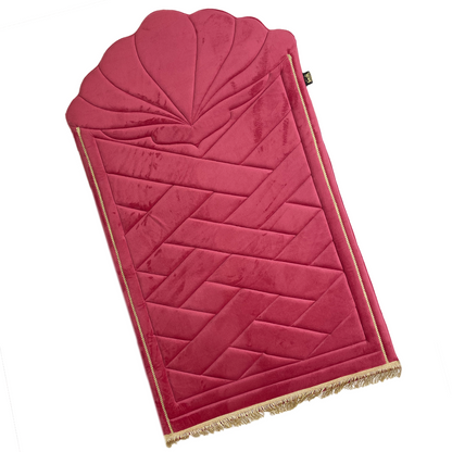 Adults Rose Pink Prayer Mat with Tulip Design (Medium)