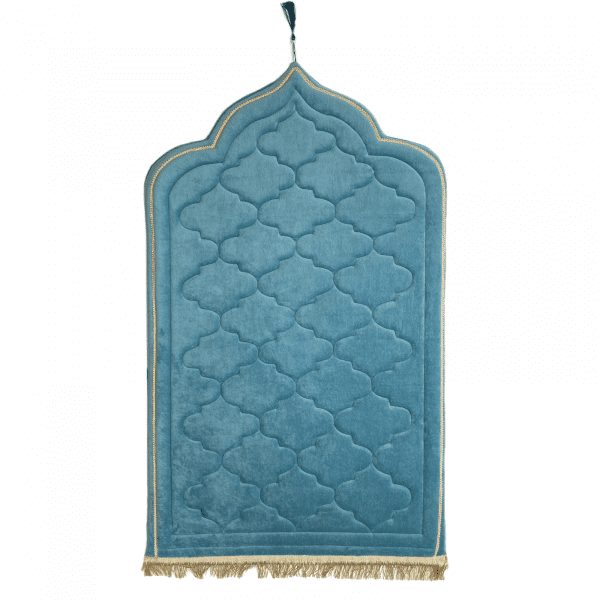 Adults Turquoise Prayer Mat with Diamond Design (Large)