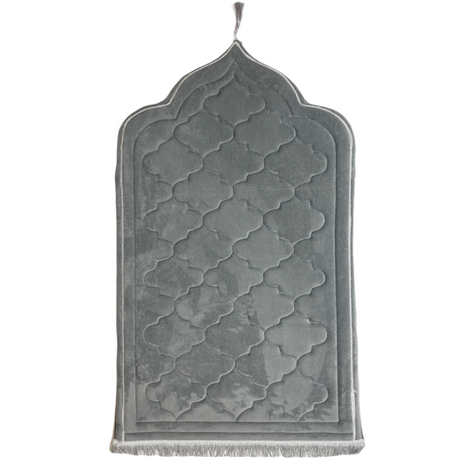 Adults Grey Prayer Mat with Diamond Design (Large)