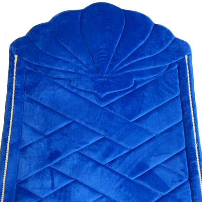 Adults Royal Blue Prayer Mat with Tulip Design (Medium)