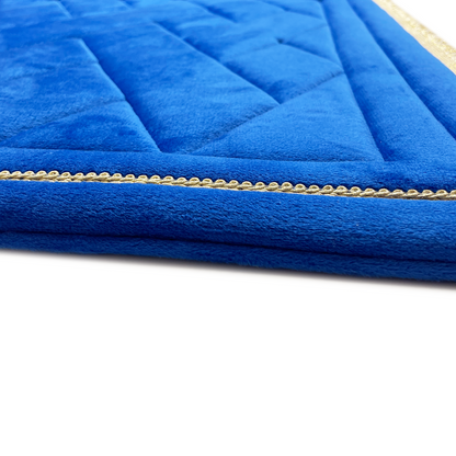 Adults Royal Blue Prayer Mat with Tulip Design (Medium)