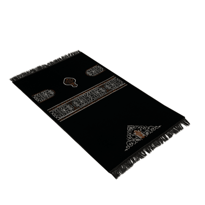 Traditional Black Kaaba prayer mat