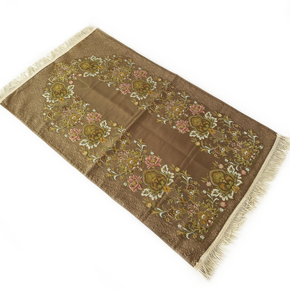 Adults Brown Floral Prayer Mat