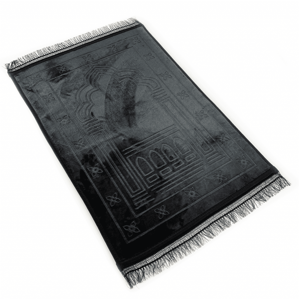 Large Black Padded Prayer Mat