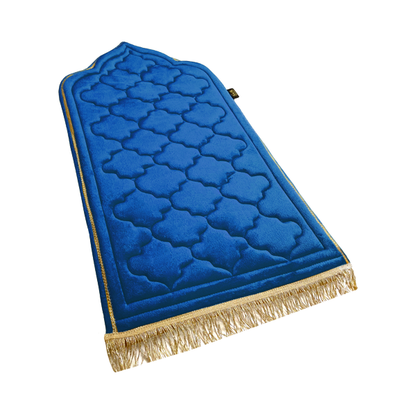 Kids Royal Blue Prayer Mat with Diamond Design