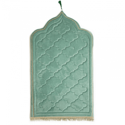 Adults Mint Green Prayer Mat with Diamond Design (Medium)