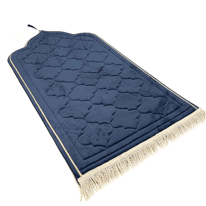 Adults Navy Blue Prayer Mat with Diamond Design (Large)