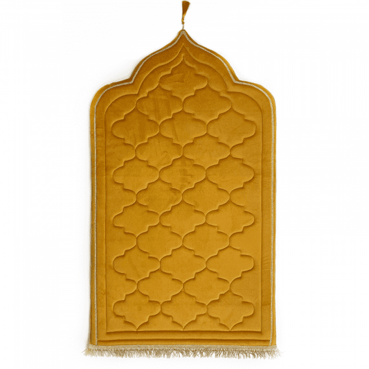 Adults Mustard Prayer Mat with Diamond Design (Medium)