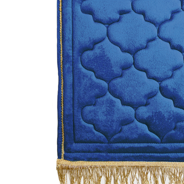 Kids Royal Blue Prayer Mat with Diamond Design