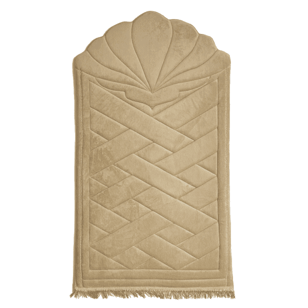 Adults Luxury Beige Tulip Prayer Mat (Medium)