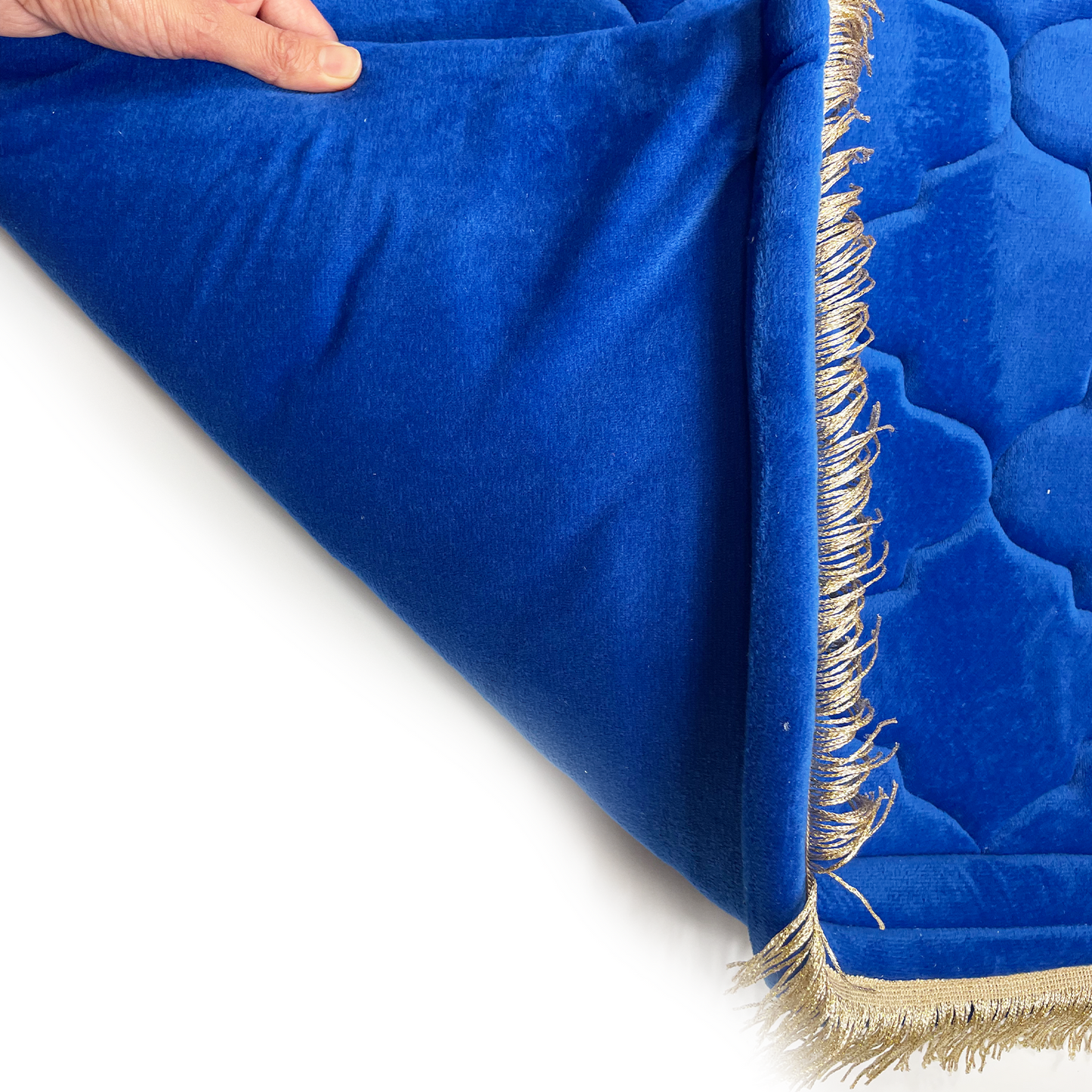 Adults Royal Blue Prayer Mat with Diamond Design (Medium)