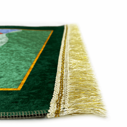 Kids Emerald Green Velvet Airplane Prayer Mat