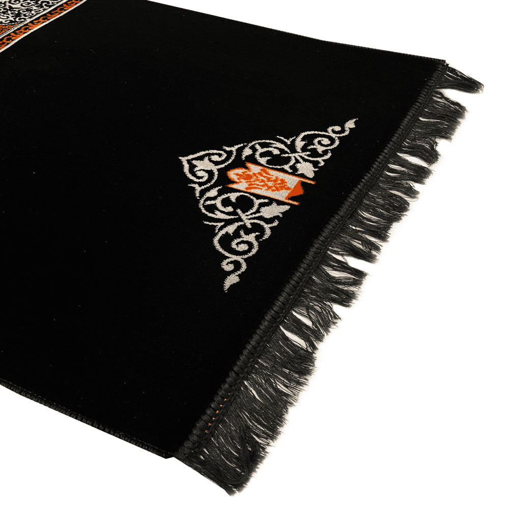 Traditional Black Kaaba prayer mat