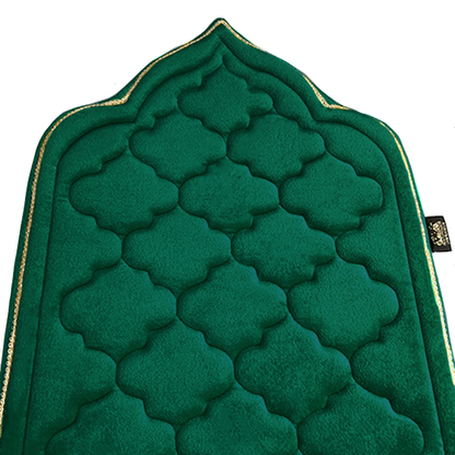 Kids Emerald Green Prayer Mat with Diamond Design