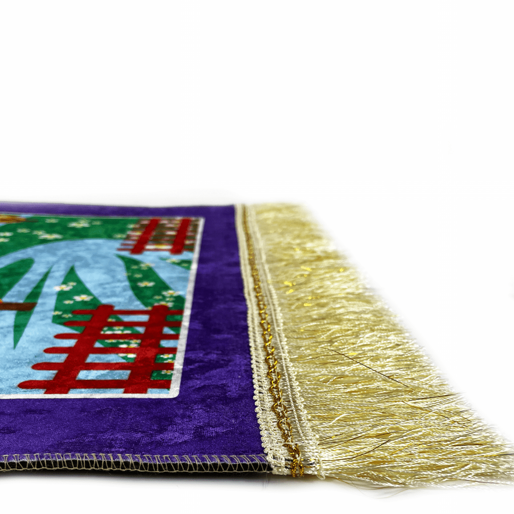 Kids Purple Velvet Mosque Prayer Mat