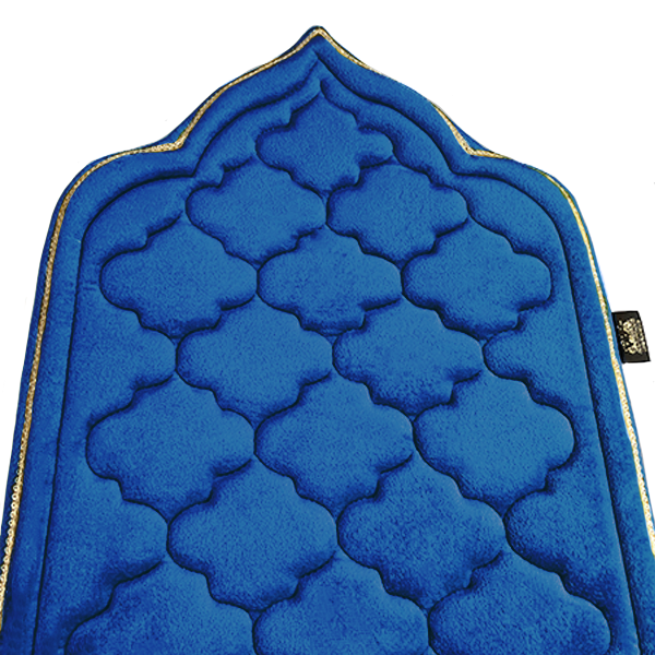 Kids Royal Blue Prayer Mat with Diamond Design