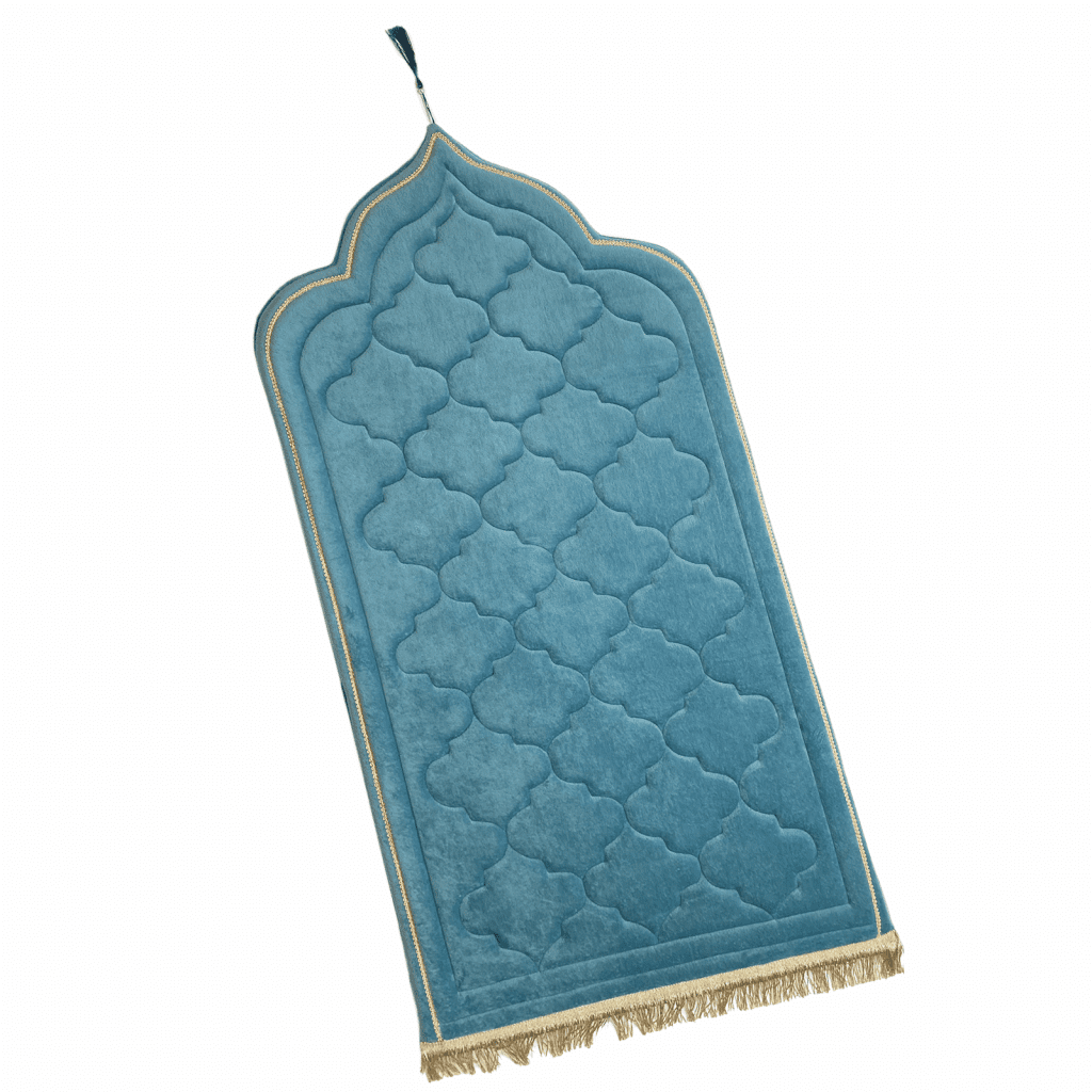 Adults Turquoise Prayer Mat with Diamond Design (Large)