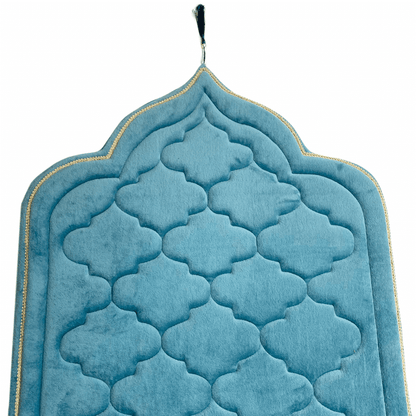 Adults Turquoise Prayer Mat with Diamond Design (Large)