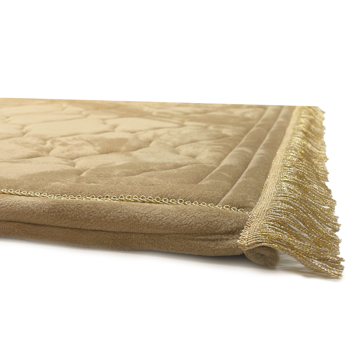 Adults Luxury Padded Diamond Beige Prayer Mat (Large)