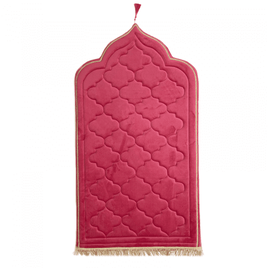Adults Rose Pink Prayer Mat with Diamond Design (Medium)