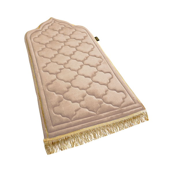 Kids Beige Prayer Mat with Diamond Design