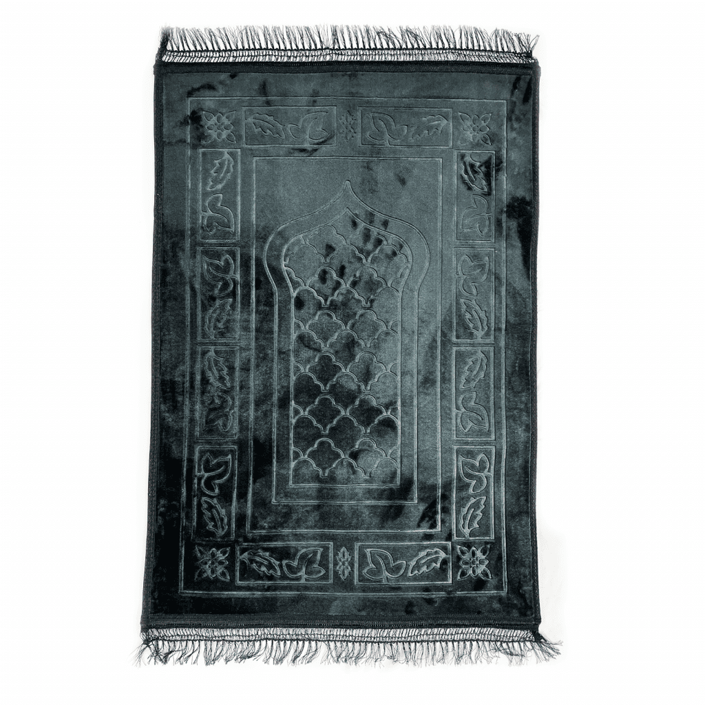 Large Black Padded Prayer Mat