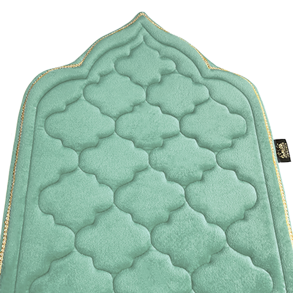 Kids Mint Green Prayer Mat with Diamond Design