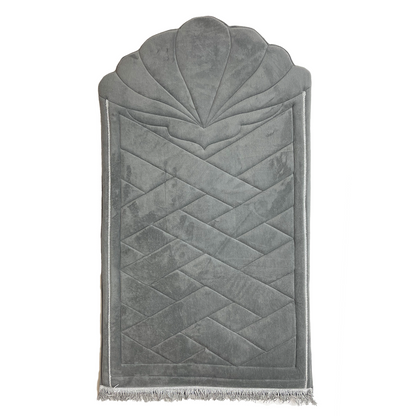 Adults Grey Prayer Mat with Tulip Design (Medium)