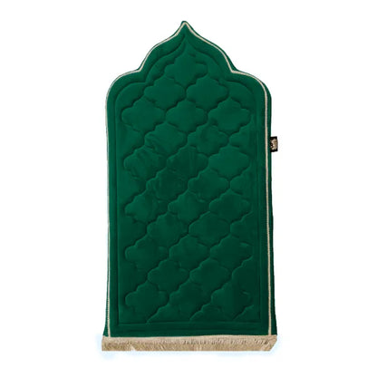 Kids Emerald Green Prayer Mat with Diamond Design