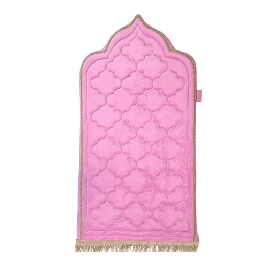 Kids Baby Pink Prayer Mat with Diamond Design