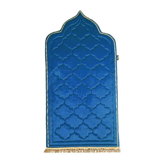 Kids Royal Blue Prayer Mat with Diamond Design