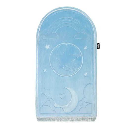 Kids Baby Blue Prayer Mat Rainbow Design