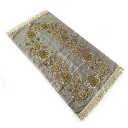 Grey Floral Adults Prayer Mat