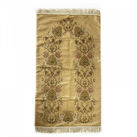 Adults Gold Floral Prayer Mat