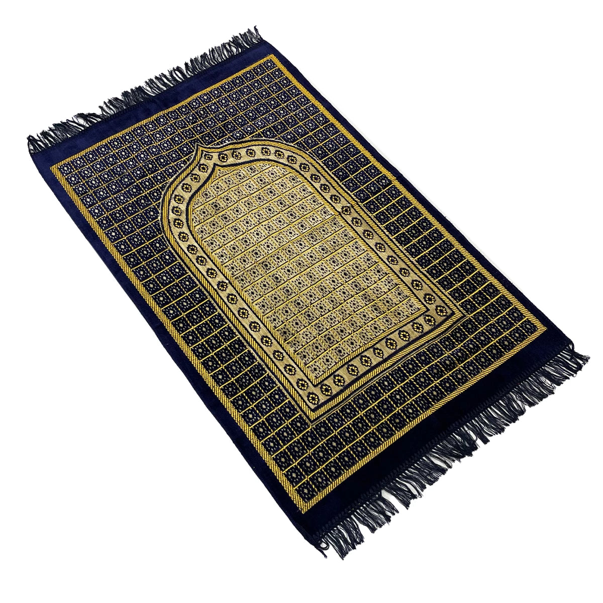 Blue Traditional Print Prayer Mat