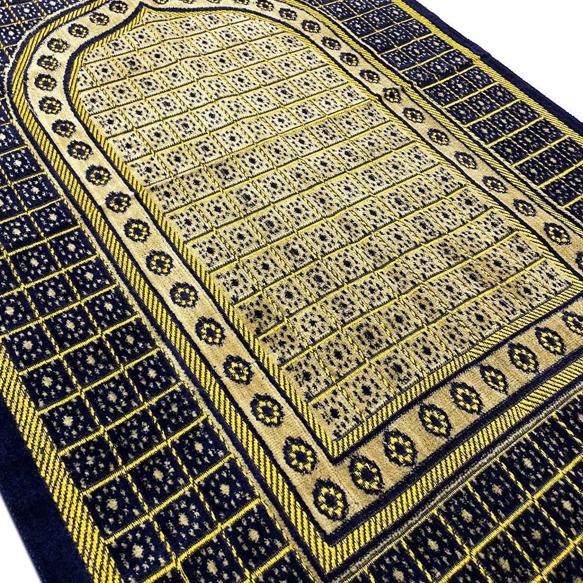 Blue Traditional Print Prayer Mat